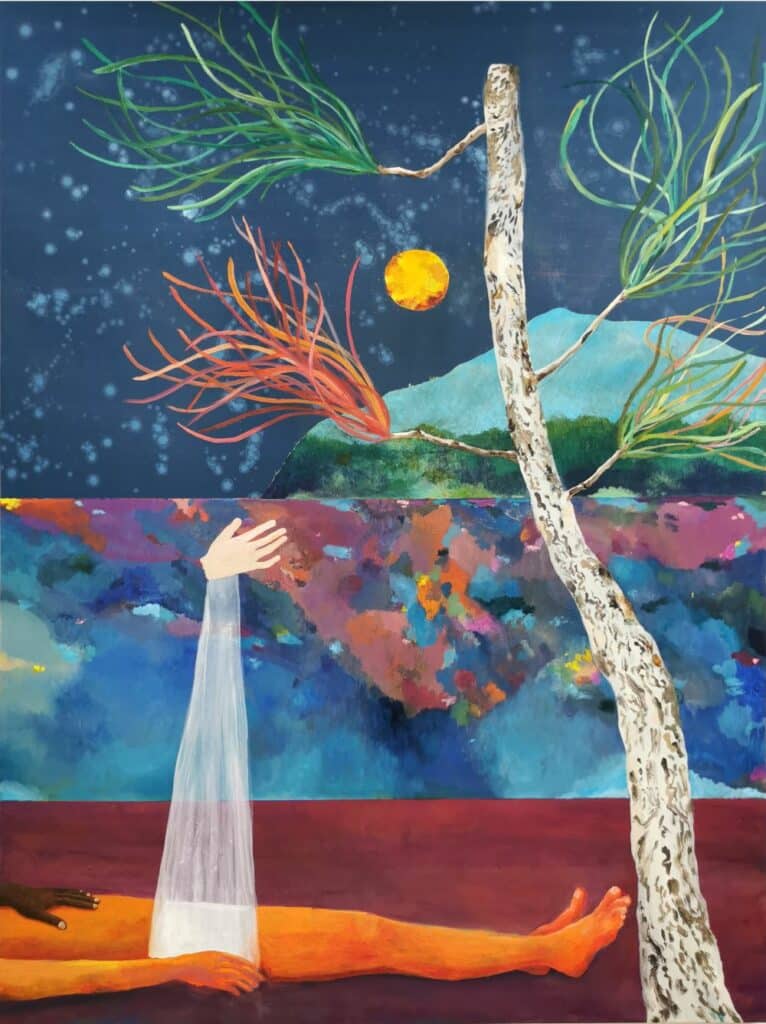 Let that water watch over, huile sur toile, Marie-Anita Gaube