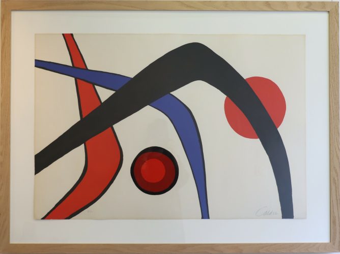 Alexander Calder, Trois Arches, lithographie originale signée et justifiée H.C au crayon par l'artiste, 74.4 x 109.4 cm, 1974