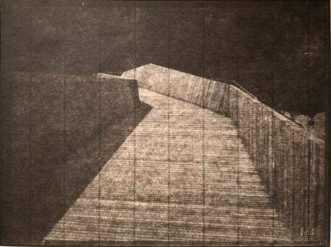 Martin Becka, Sans titre, de la série Territoire, tirage contact palladium d'après négatif papier ciré, 2/7, 18 x 24 cm
