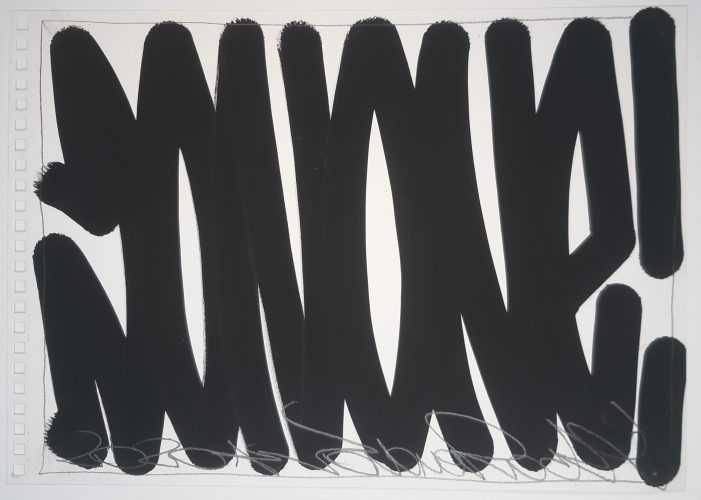 JonOne, encre sur papier signé et daté au crayon par l'artiste, 42 x 29.7 cm, 2020