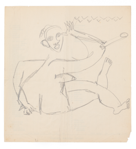 Alexander Calder, Sans titre, crayon sur papier, 44.1 x 41.2 cm, 1954