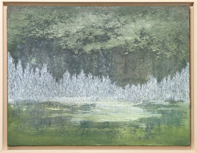 Fleur Cozic, Mirage, technique mixte sur toile, 50 x 65 cm, 2020