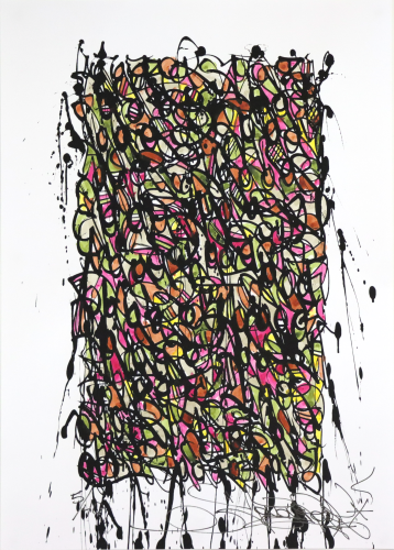 JonOne, The Storm, sérigraphie originale réhaussée à l'acrylique, signée et justifiée par l'artiste, 40 exemplaires, 70 x 50 cm, 2021