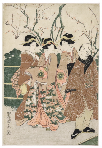 Acteurs de théâtre kabuki, gravure sur bois au format oban tate-e, 1809