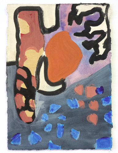 Hugo Villaspasa, technique mixte sur papier, 35 x 25 cm, 2022