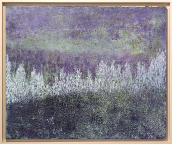 Fleur Cozic, Ultra Violet, technique mixte sur toile, 73 x 60 cm, 2020
