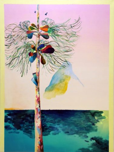 Marie-Anita Gaube, Soul's tree, 160 x 120 cm, huile sur toile, 2022
