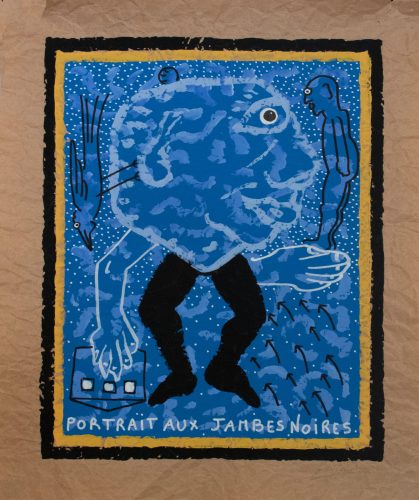 Dominique Spiessert, gouache sur papier Kraft, 50 x 59.5 cm